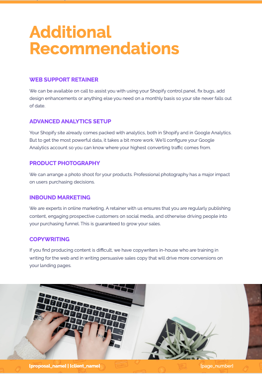 Ecommerce Proposal Template